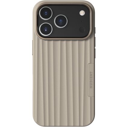 Nudient Bold Coque iPhone 17 Pro MagSafe Coque arrière Rigide - Linen Beige