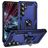 Mobigear Armor ring Coque Samsung Galaxy S25 FE Coque arrière Rigide Anti-Chocs avec Anneau-Support - Bleu