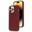 Mobiparts Coque iPhone 14 Pro Max Coque arrière en Silicone - Plum Red