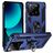 Mobigear Armor Ring Coque Xiaomi 13T Pro Coque arrière Rigide Anti-Chocs avec Anneau-Support - Bleu