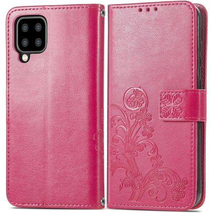 Mobigear Clover Housse Samsung Galaxy A22 5G Etui Porte-Monnaie - Magenta
