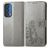 Mobigear Clover Motorola Edge (2021) Étui Portefeuille - Gris