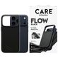 CARE by PanzerGlass Feature FLOW Coque iPhone 17 Pro MagSafe Coque arrière en Silicone Anti-Chocs - Noir