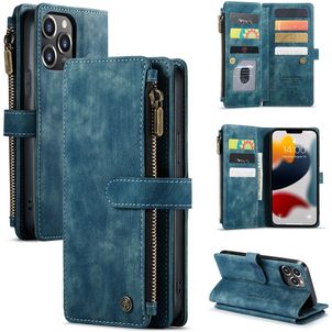 CaseMe C30 iPhone 13 Pro Max Étui Portefeuille - Bleu