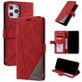 Mobigear Rhombus Housse iPhone 12 Pro Max Etui Porte-Monnaie - Rouge
