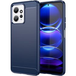 Mobigear Brushed Xiaomi Redmi Note 12 TPU souple Coque arrière - Bleu