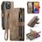 Caseme C30 Housse iPhone 14 Pro Max Etui Porte-Monnaie - Marron