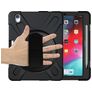 Mobigear SureGrip XGuard Coque iPad Pro 11 Pouces (2024) Coque arrière en Plastique rigide,Silicone + Porte-crayon + Bandoulière + Support Amovible - Noir