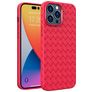 Mobigear Woven Coque iPhone 14 Pro Coque arrière en TPU Souple - Rouge