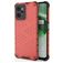 Mobigear Honeycomb Coque Realme C35 Coque arrière Rigide Anti-Chocs - Rouge