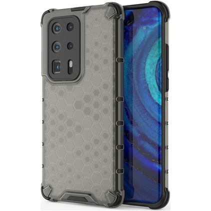 Mobigear Honeycomb Huawei P40 Pro Plus Plastique rigide Coque arrière Antichoc - Noir