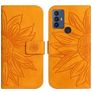 Mobigear Sunflower Housse TCL 30 SE Etui Porte-Monnaie - Cognac