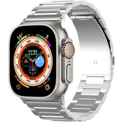 Mobigear Perth Bracelet Titane pour Apple Watch Fermeture boucle déployante - 49/46/45/44 mm - Argent