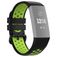 Mobigear Sport Plus Buckle Bracelet Silicone Fitbit Charge 3 Fermeture boucle ardillon - Noir / Vert