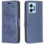 Mobigear Butterfly Housse Xiaomi Redmi Note 12 Etui Porte-Monnaie - Bleu
