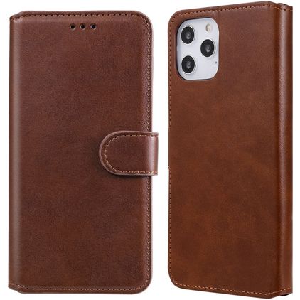 Mobigear Wallet iPhone 12 Pro Max Étui Portefeuille - Marron