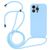 Mobigear Lanyard iPhone 14 Pro Coque avec cordon en Silicone - Baby Blue