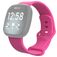 Mobigear Sport Dual Bracelet Silicone Fitbit Sense Fermeture à clou et passant - Rose