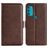 Mobigear Slim Magnet Housse Motorola Moto G71 5G Etui Porte-Monnaie - Marron