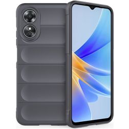 Mobigear Bumpy OPPO A17 TPU souple Coque arrière - Gris anthracite