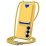 Mobigear Lanyard Card Samsung Galaxy S26 Coque avec cordon en Silicone et Porte-Cartes - Jaune