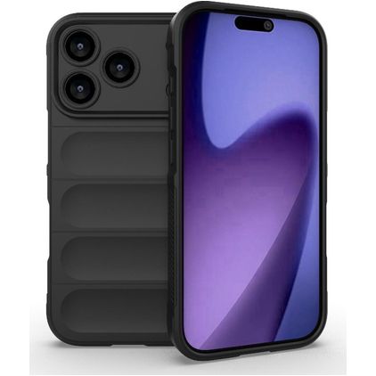 Mobigear Bumpy Coque iPhone 18 Pro Coque arrière en TPU Souple - Noir