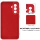 Mobigear Rubber Touch Coque Samsung Galaxy A56 Coque arrière en Silicone - Rouge