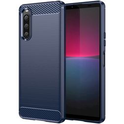 Mobigear Brushed Slim Sony Xperia 10 V TPU souple Coque arrière - Bleu