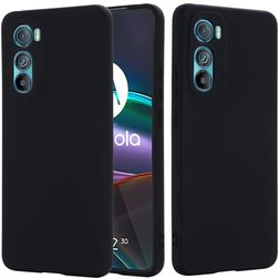 Mobigear Rubber Touch Coque Motorola Edge 30 Coque arrière en Silicone - Noir