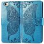 Mobigear Butterfly Housse iPhone 16e Etui Porte-Monnaie - Bleu