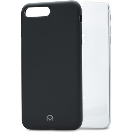 Mobilize Solid Coque iPhone 7 Plus Coque arrière en Silicone - Noir