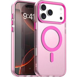 Mobigear Shockproof Coque iPhone 17 Pro MagSafe Coque arrière Rigide - Rose