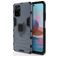 Mobigear Armor Ring Xiaomi Redmi Note 10S Plastique rigide Coque arrière Antichoc avec bague de maintien - Bleu