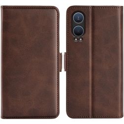 Mobigear Slim Magnet Housse OnePlus Nord CE 4 Lite Etui Porte-Monnaie - Marron