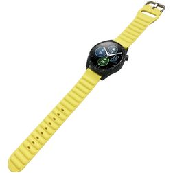 Mobigear Bumpy Bracelet Silicone Smartwatch Fermeture boucle ardillon - Connexion universelle de 22 mm - Jaune