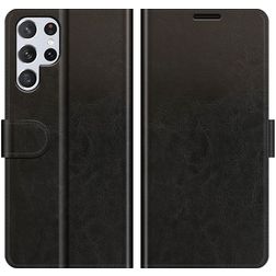 Mobigear Wallet Housse Samsung Galaxy S22 Ultra Etui Porte-Monnaie - Noir