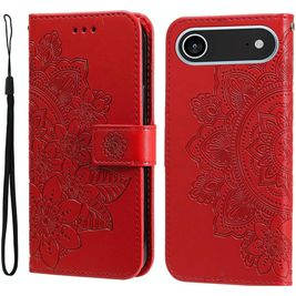 Mobigear Flowers Housse iPhone Air Etui Porte-Monnaie - Rouge