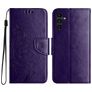 Mobigear Flowers Housse Samsung Galaxy A56 Etui Porte-Monnaie - Violet