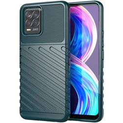 Mobigear Groove Coque Realme 8 Coque arrière en TPU Souple - Vert