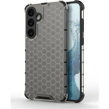 Mobigear Honeycomb Coque Samsung Galaxy S24 Plus Coque arrière Rigide Anti-Chocs - Noir