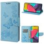 Mobigear Butterfly Housse Samsung Galaxy M53 Etui Porte-Monnaie - Bleu