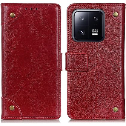 Mobigear Ranch Housse Xiaomi 13 Etui Porte-Monnaie - Bordeaux