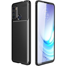 Mobigear Racing Coque Motorola Moto G60 Coque arrière en TPU Souple - Noir
