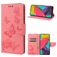 Mobigear Butterfly Housse Samsung Galaxy M53 Etui Porte-Monnaie - Rose