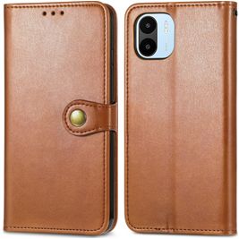 Mobigear Snap Button Housse Xiaomi Redmi A1 4G Etui Porte-Monnaie - Marron