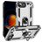 Mobigear Armor Ring Coque iPhone 16e Coque arrière Rigide Anti-Chocs avec Anneau-Support - Argent