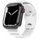Mobigear Sport Armor Bracelet Silicone pour Apple Watch Fermeture à clou et passant - 42/41/40/38 mm - Blanc