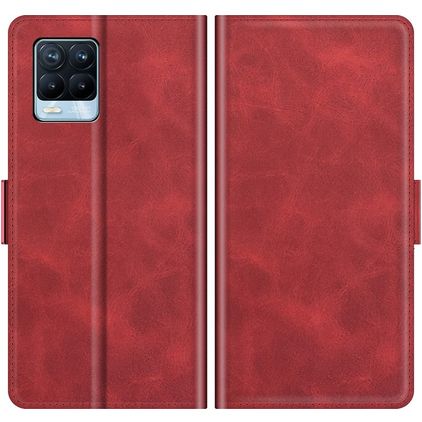 Mobigear Slim Magnet Housse Realme 8 Pro Etui Porte-Monnaie - Rouge