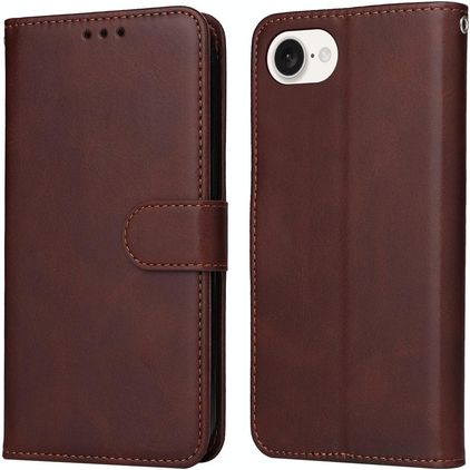 Mobigear Wallet Housse iPhone 17e Etui Porte-Monnaie - Marron