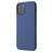 Mobigear Rubber Touch Coque iPhone 12 Coque arrière en Silicone - Bleu Marin